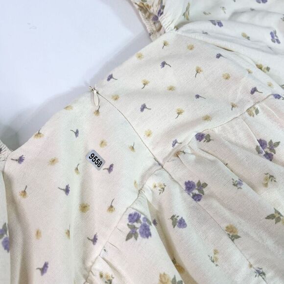 Sweet en Forme Dress Women Small Puff Sleeve Cottagecore Prairie Shabby Chic NWT - Picture 12 of 12